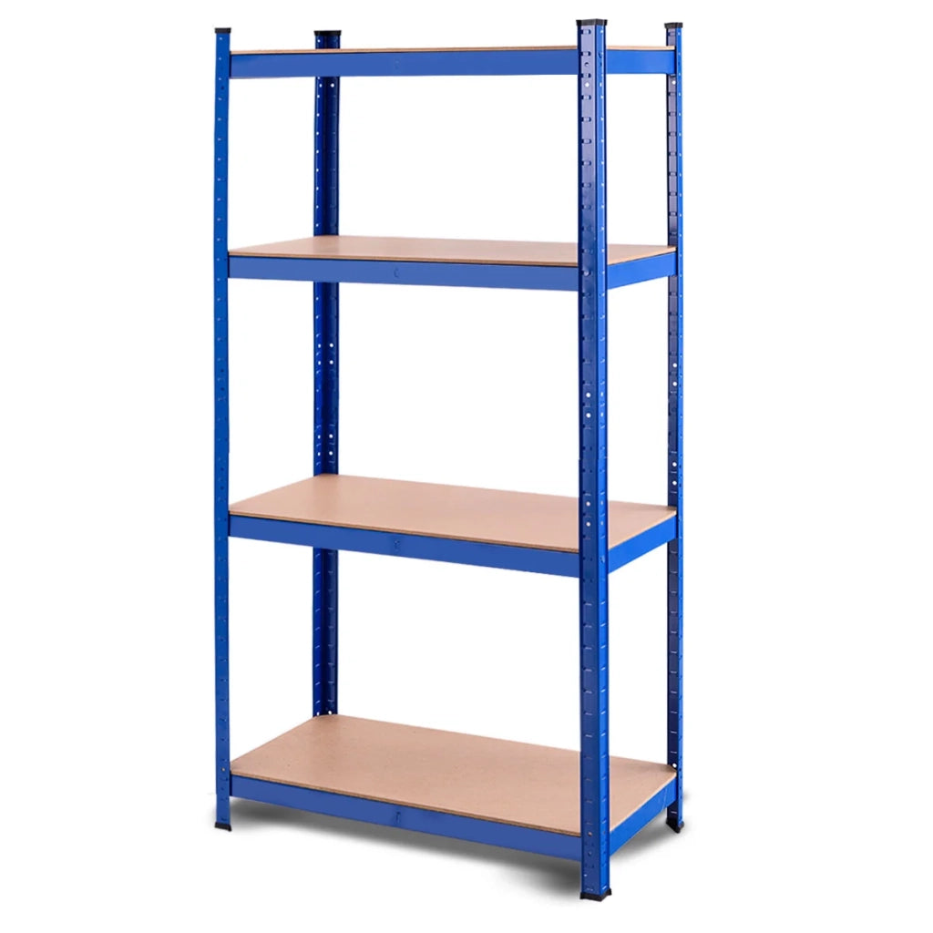 Scaffale portaoggetti 40 x 80 x 160 cm capacità di carico 520 kg design moderno per uso in garage e officina acciaio blu 20_0012063