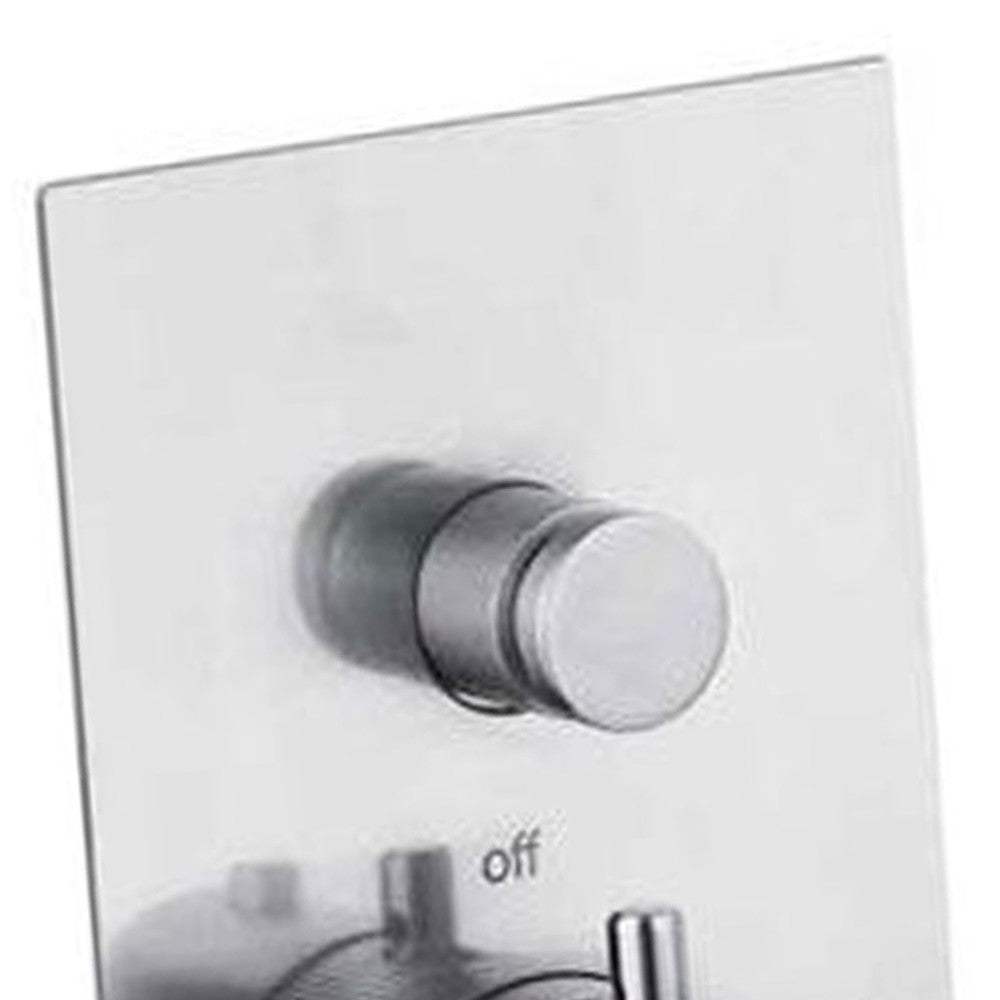 Miscelatore termostatico incasso doccia con deviatore in acciaio inox spazzolato - Serie X Style Inox