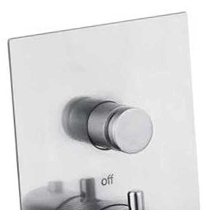 Miscelatore termostatico incasso doccia con deviatore in acciaio inox spazzolato - Serie X Style Inox