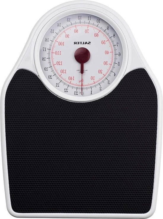Peso meccanico per bagno - bilancia per fitness - capacità 150 kg - precisione di peso - acciaio inox nero argento