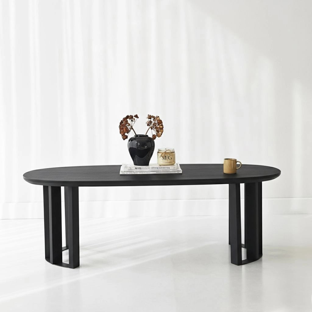 Tavolino in legno "Elysia" - 120 x 60 x 40 cm - Nero