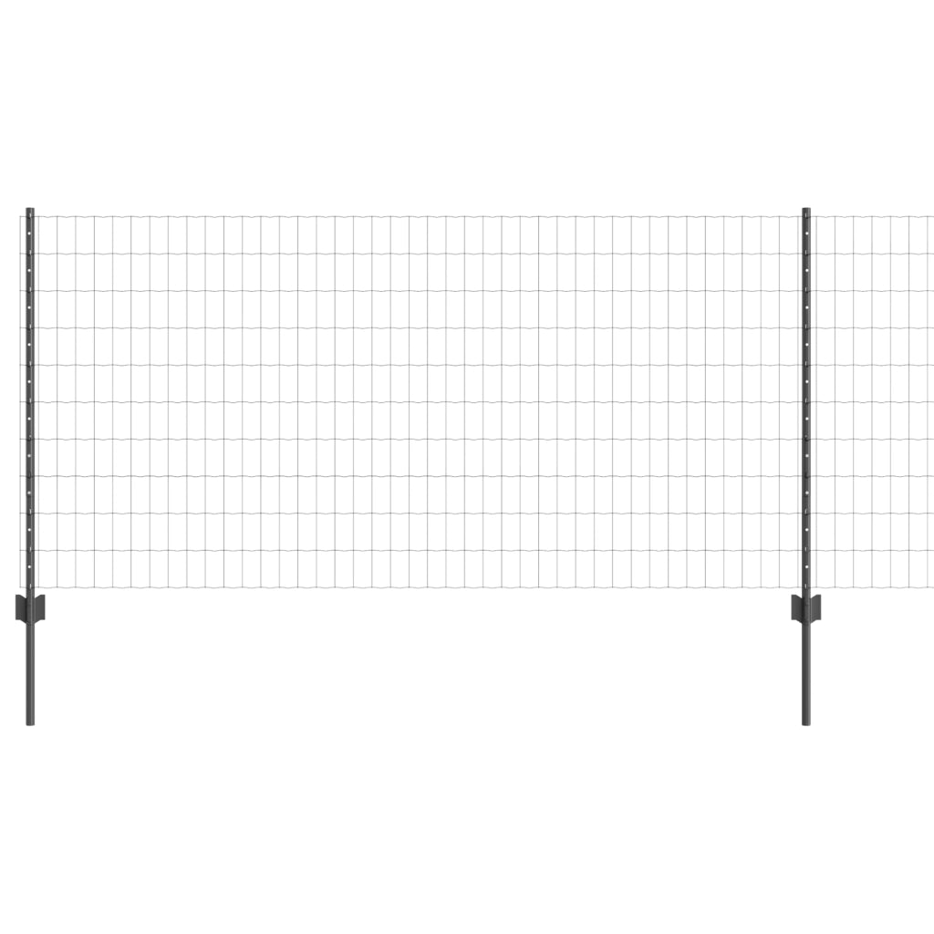 Euro Fence con 10 Post U Grigio 1x10 m Acciaio
