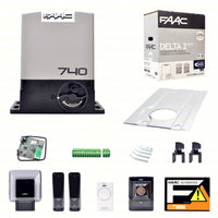 FAAC DELTA 2 740 KIT CANCELLO SCORREVOLE AUTOMATISMO APRI ELETTRICO MOTORE