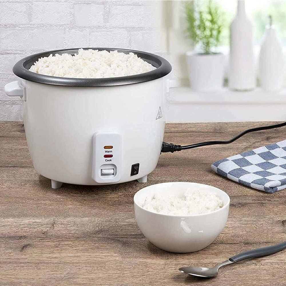 Cuociriso Elettrico 700W Risottiera con Vassoio Cottura Vapore Alpina 1,8 Lt