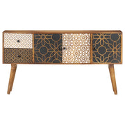 Credenza con Motivo-Buffet-Armadio da cucina Stampato 130x30x70 cm in Massello di Mango
