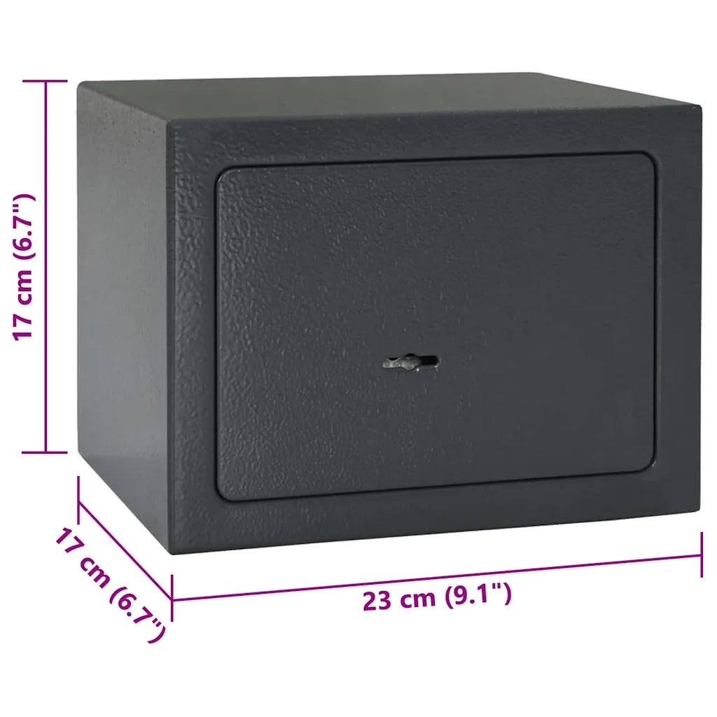 Cassaforte con blocco Grigio scuro 23 x 17 x 17 cm Acciaio CFW1530331
