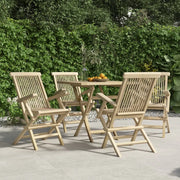 Sedie Giardino Pieghevoli 4pz Grigie 56x61x89 cm Massello Teakcod mxl 77169