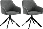 Set di sedie da pranzo - Sedia girevole - Sedie imbottite - Tessuto bouclé morbido - 58 cm x 82 cm x 53,5 cm