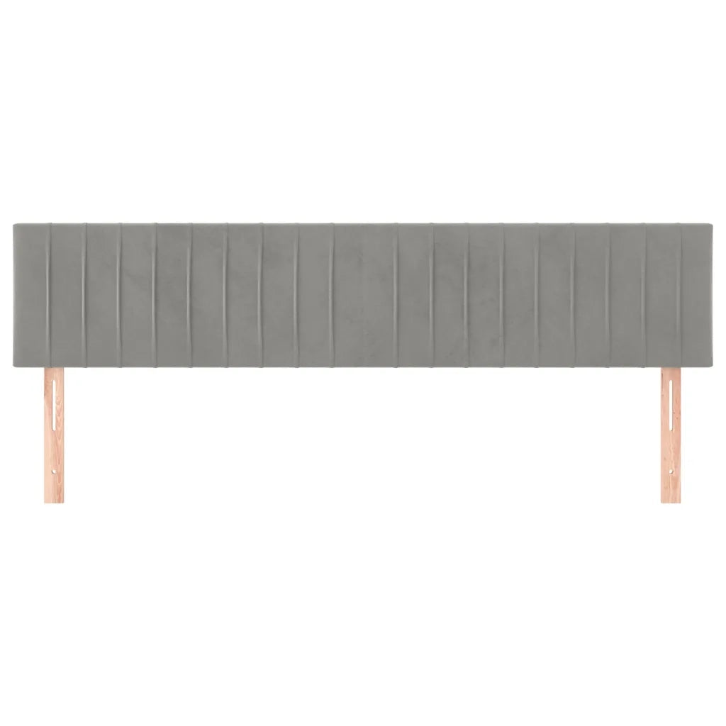 Testiera | Testata Grigio Chiaro 180x5x78/88 cm in Velluto