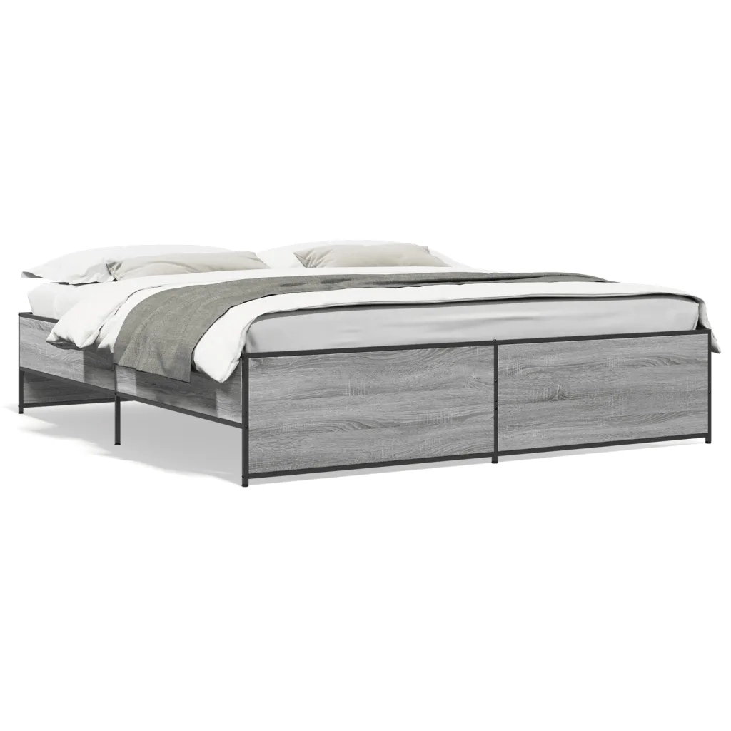 Giroletto Grigio Sonoma 200x200 cm in Legno Multistrato Metallo 3279870
