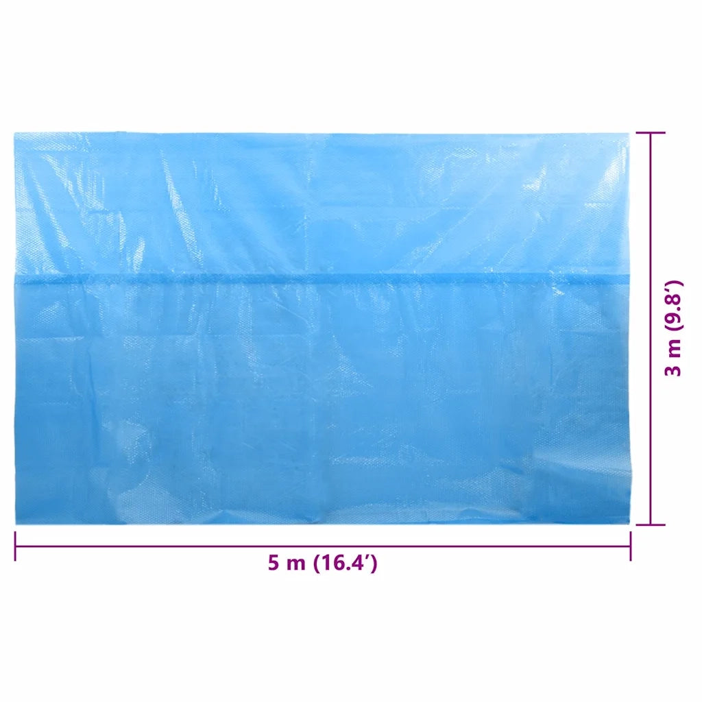 Copripiscina Rettangolare 500x300 cm in PE Blu CFW7637344