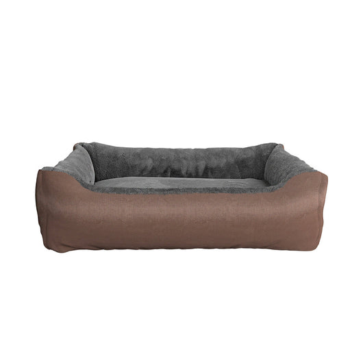 Cuccia per Cani e Gatti Doubleface 62x50x17 cm in Poliestere Love Tortora