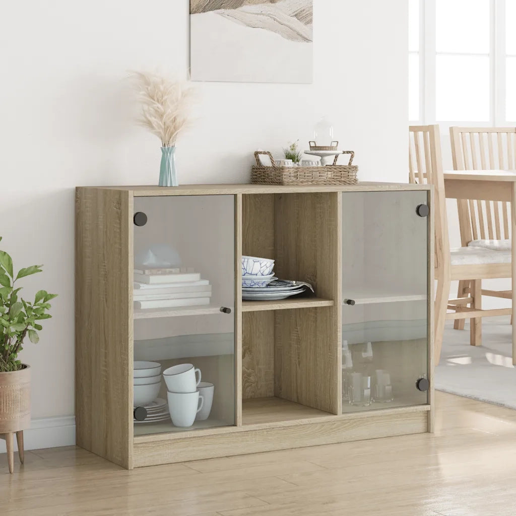 Credenza Rovere Sonoma 102x37x75,5 cm in Legno Multistrato 3295873