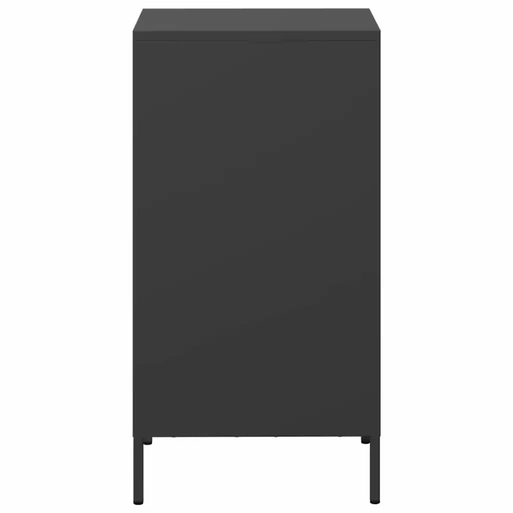 Credenza-Buffet-Armadio da cucina Nera 35x39x73,5 cm in Acciaio Laminato a Freddo 916743