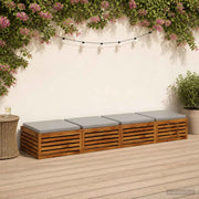 Cuscini per Sedia in 4 Pezzi SOEST 4 pz 100% Poliestere Grigio 944856