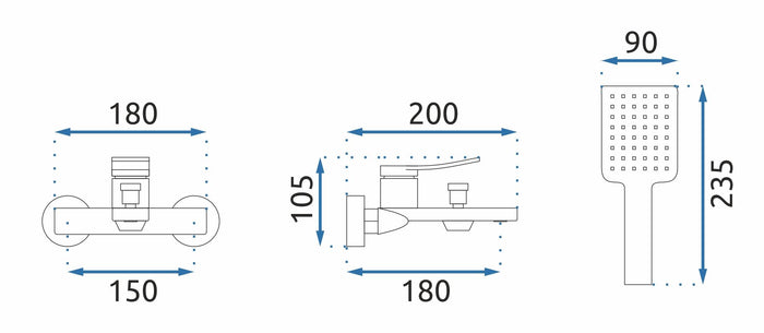 Rubinetto Da Vasca Rea Soul Gold
