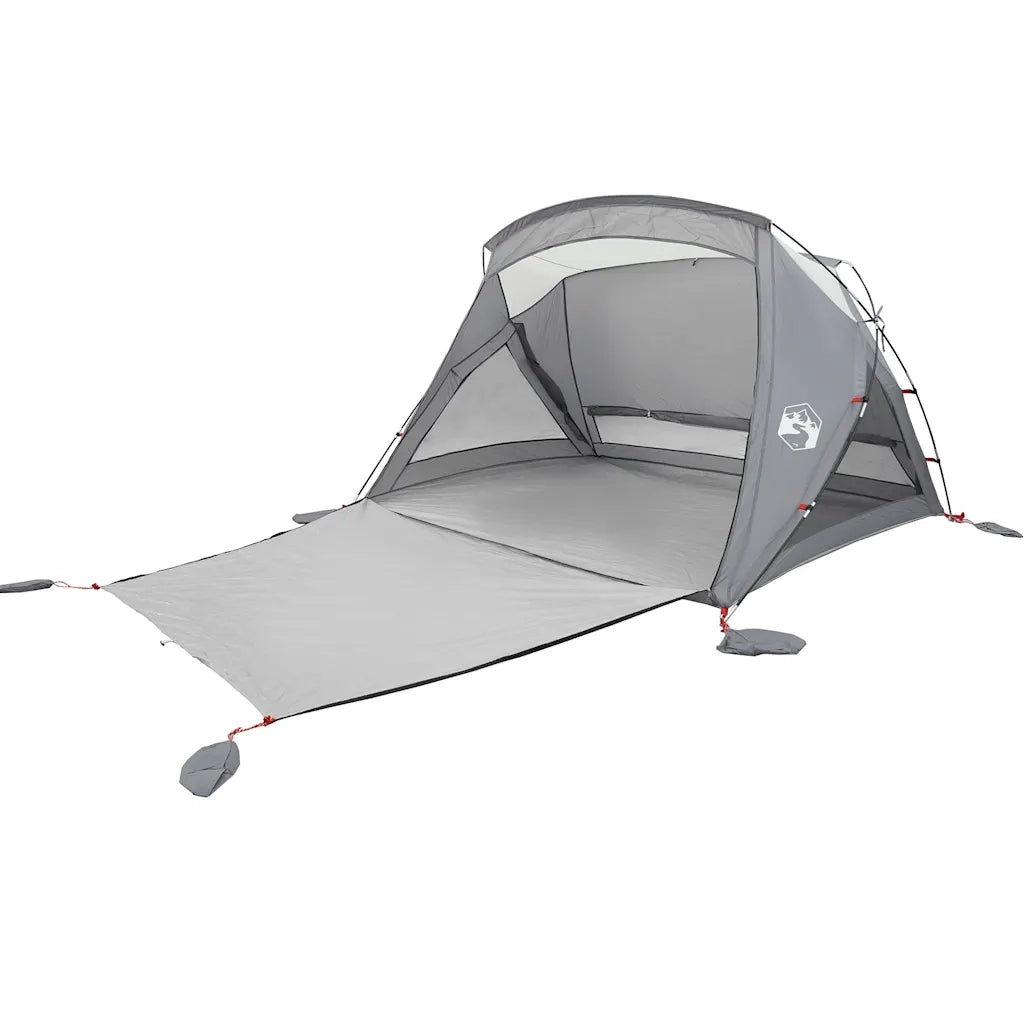 vidaXL Tenda da Spiaggia 2 Persone Grigia Impermeabile