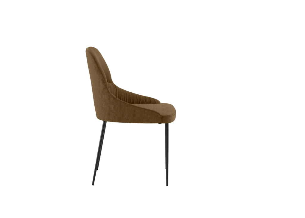 Set 4 Sedie Ginevra 54x63x89 cm in Tessuto Easy-Clean Marrone
