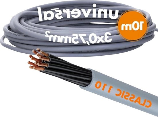 Cavo di alimentazione 3 conduttori 10 m 1119803 Ölflex Classic 110 PVC senza conduttori protettivi verde-gialli - acquista online 3x 0,075 mm²