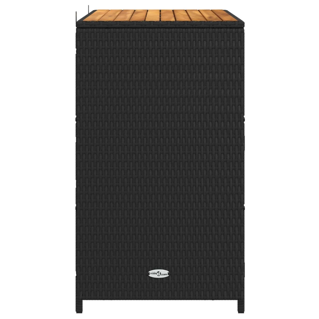 Armadietto Nero 70 x 50 x 87 cm Poliestere e Rattan Roly 42026912