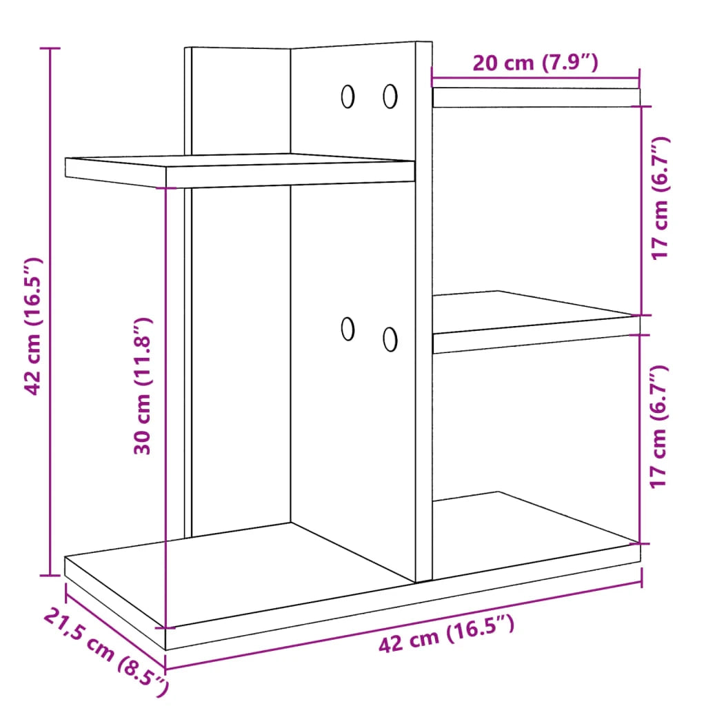 Mobiletto portaoggetti per ufficio 42 x 21,5 x 42 cm in legno ingegnerizzato Nero 02_0043563