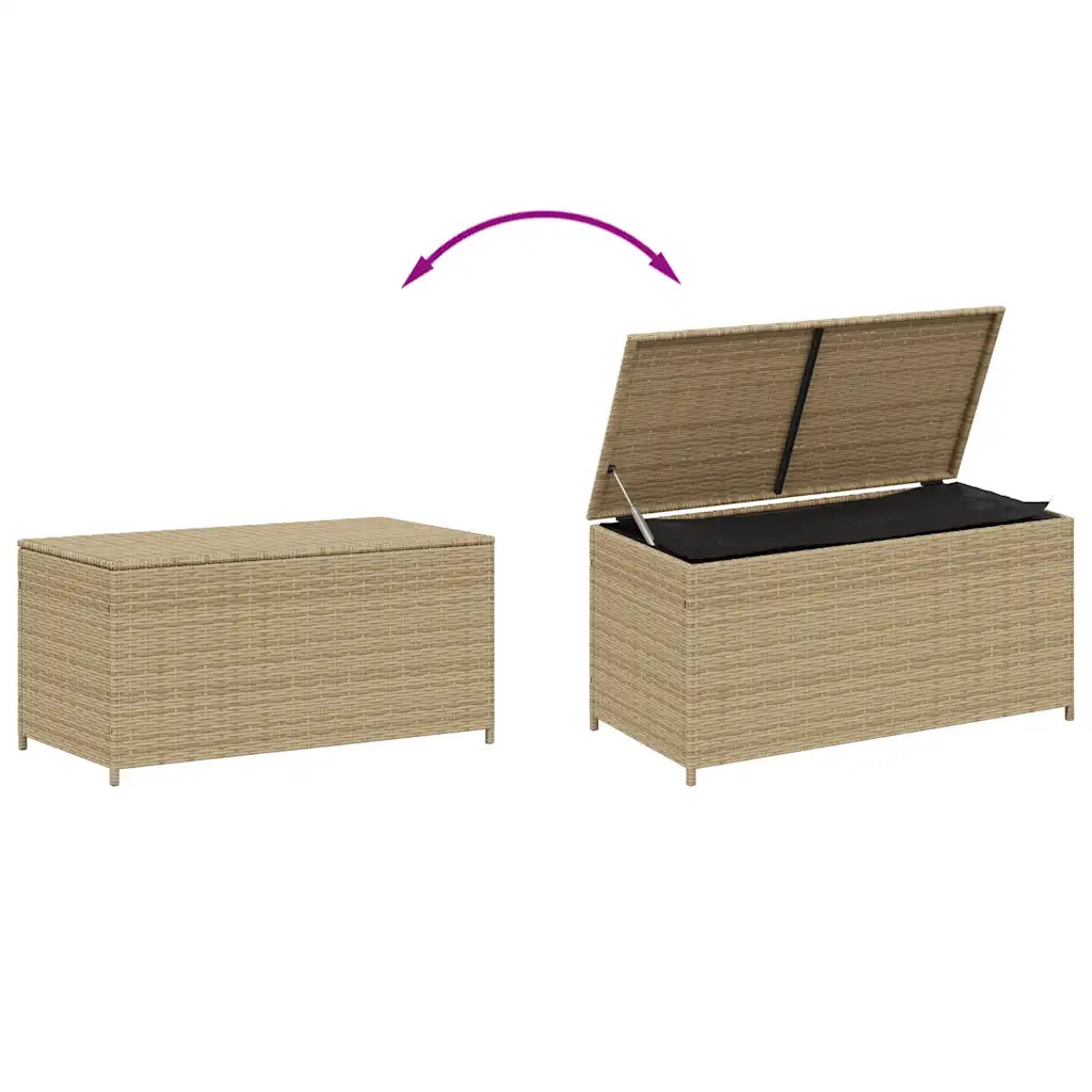 Contenitore da Giardino Beige Misto 190L in Polyrattan CFW7141299