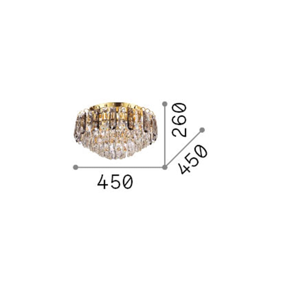 Plafoniera Classica Magnolia Metallo Oro 7 Luci G9 3W 3000K Luce Calda