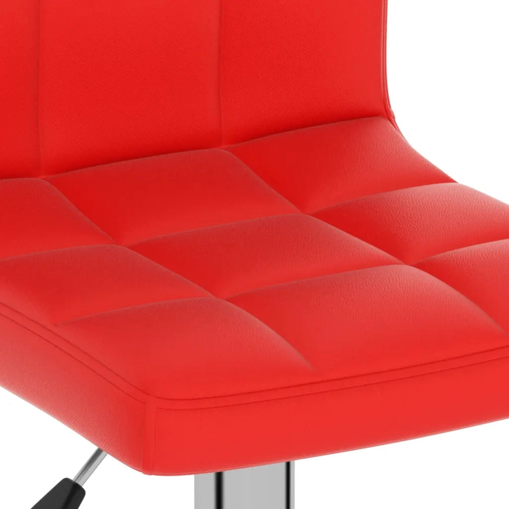 Sgabello da Bar Rosso in Similpelle