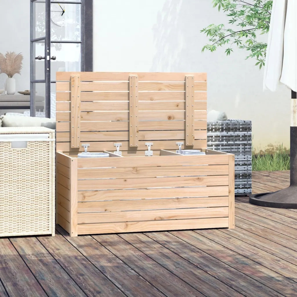 Contenitore Giardino 101x50,5x46,5 cm Legno Massello di Pino 823948