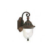 Applique Da Esterno Contemporanea Rain Alluminio E Vetro Ruggine 1 Luce E27