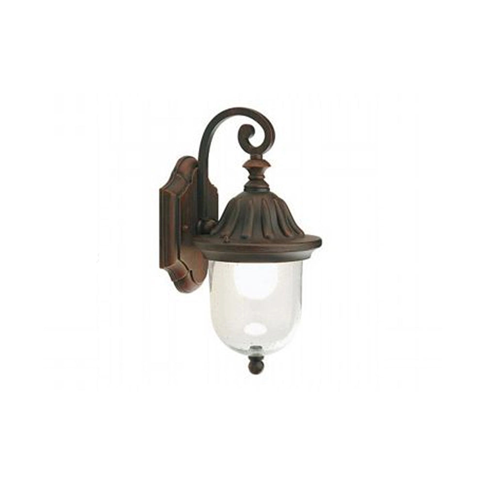 Applique Da Esterno Contemporanea Rain Alluminio E Vetro Ruggine 1 Luce E27