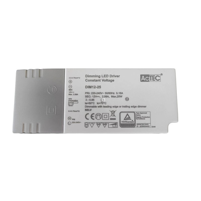 Alimentatore Dimmerabile Con Triac Dimmer Taglio di Fase DC 12V 25W Per Striscia Led 12V DIM12-25