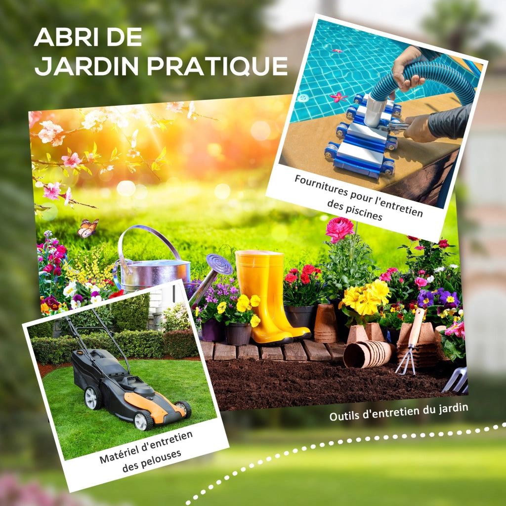 Capanno da giardino ¨C zephmum ¨C grigio 122x149x192 cm