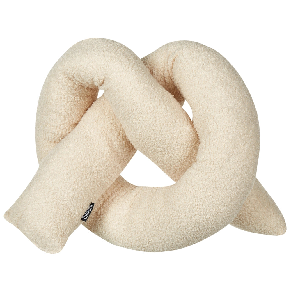 Cuscino moderno in tessuto peluche beige 172 x 14 cm accessorio decorazione divano