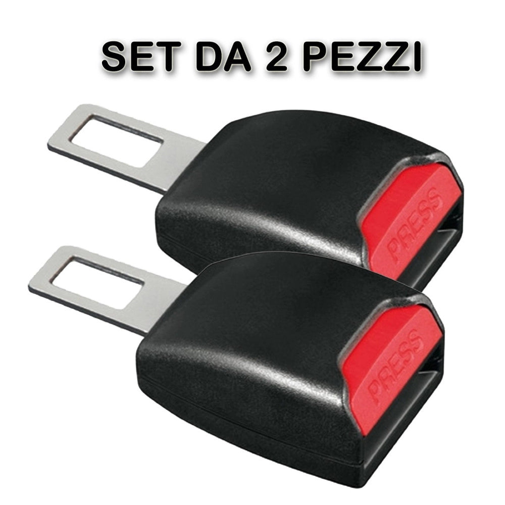 Trade Shop - Coppia Bip Stop 2 Ganci Cinture Cintura Sicurezza Disattiva Allarme 2 Bip Stop -