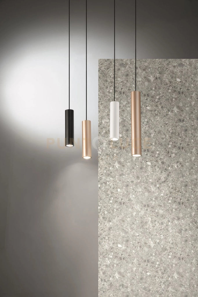 SOSPENSIONE FILO PICCOLA NERO  H.25CM D.5,5CM 1 LUCE ATTACCO GU10