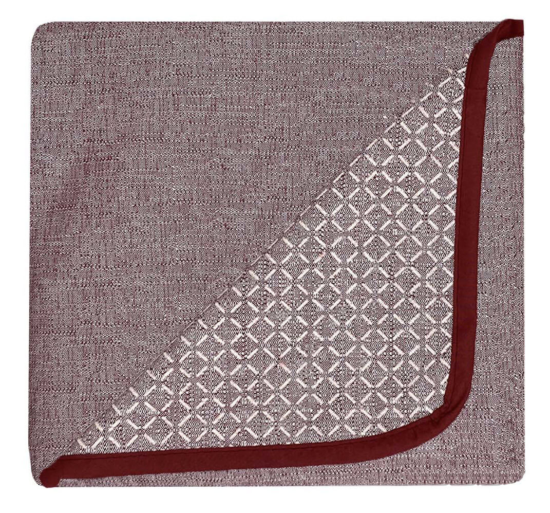 Copridivano in Poliestere con Penisola Sinistra Seduta 240 cm Bordeaux