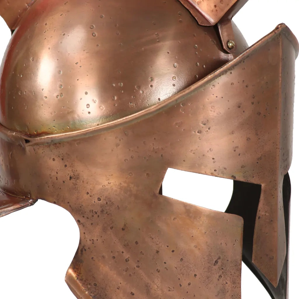 Elmo da Guerriero Greco Antico per LARP in Acciaio Rame CFW2911435