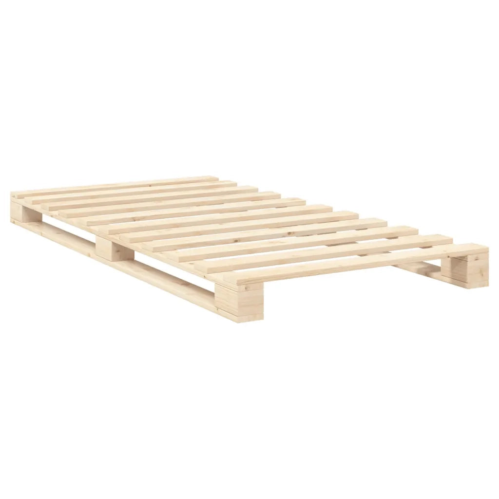 Letto singolo | Letto per adulti | Giroletto con Testiera 100x200 cm Legno Massello di Pino