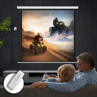 Telo Proiettore 92" Formato 1:1 Motorizzato 189,5x8x189,5 cm Bianco