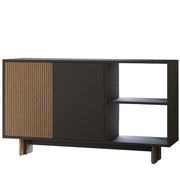 Credenza in legno "Ravello" - 140 x 35 x 80 cm - Grigio antracite