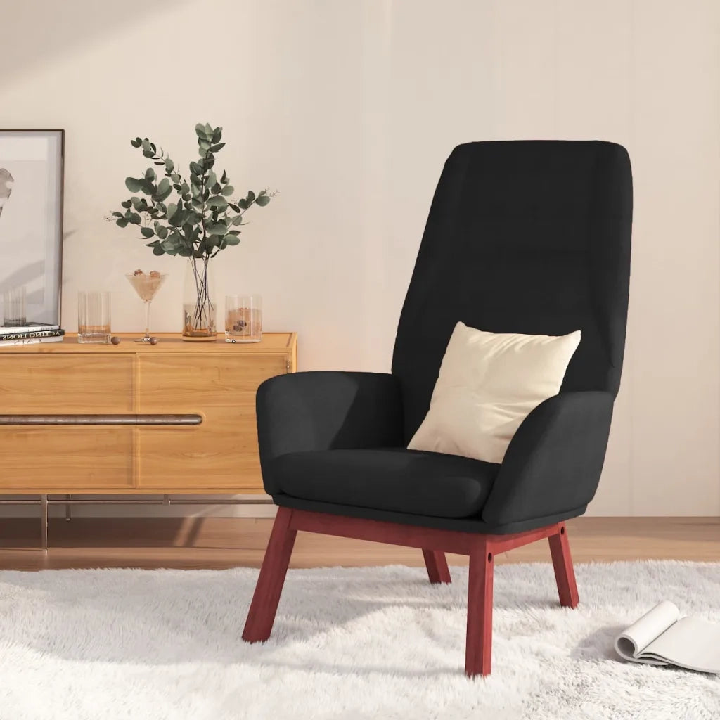 Sedia Relax Nera in Tessuto 341389