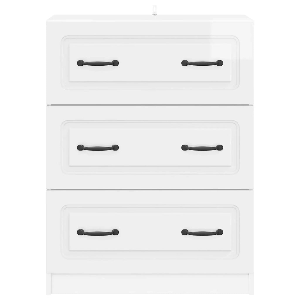 Mobile con Cassetti Bianco Lucido 66 x 34,5 x 87 cm