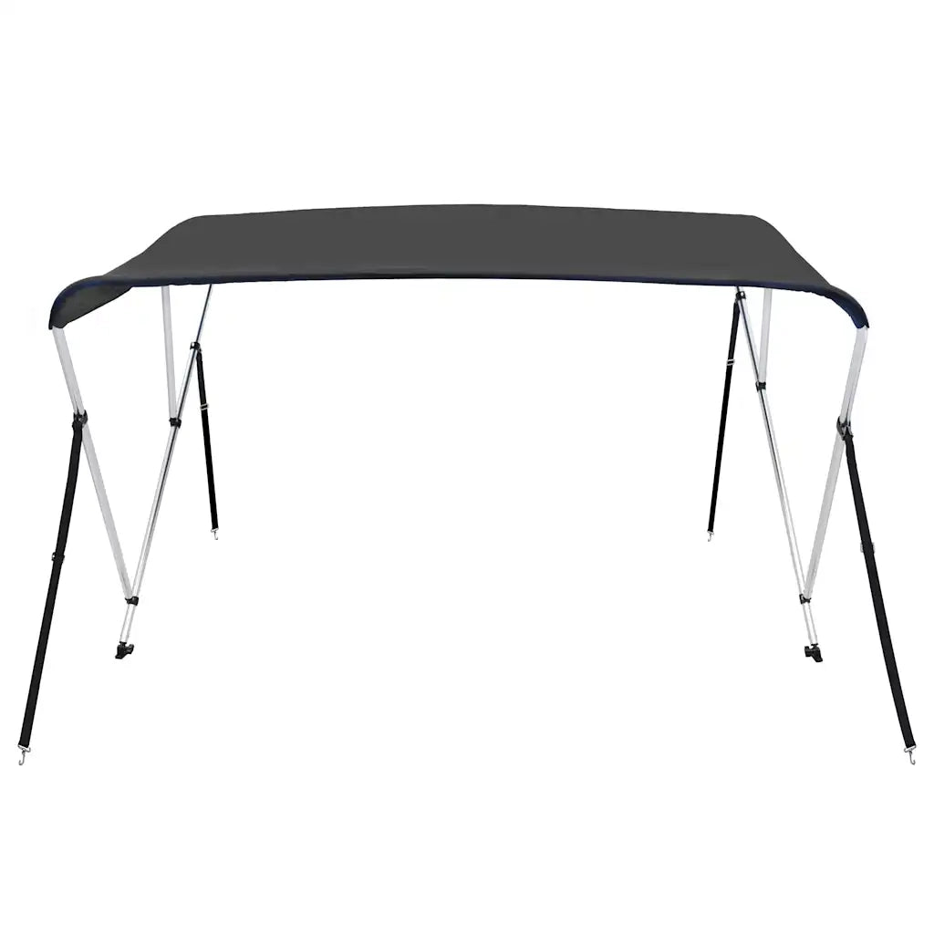 Bimini di Prua con Tendalino a 3 Archi Antracite 183x140x137 cm 93133