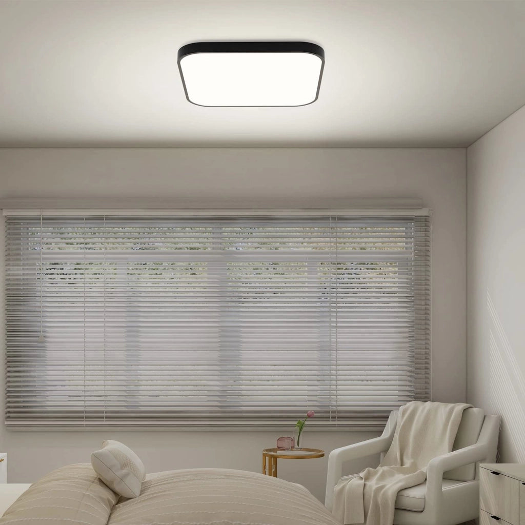 ZMH Lampada da soffitto plafoniera LED quadrata cristallo due faretti 27cm 15W 3000-6500K per corridoio