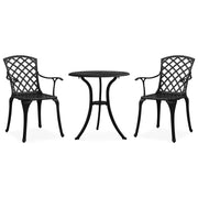 Set da Bistrot 3 pz in Alluminio Pressofuso Nero cod mxl 39932