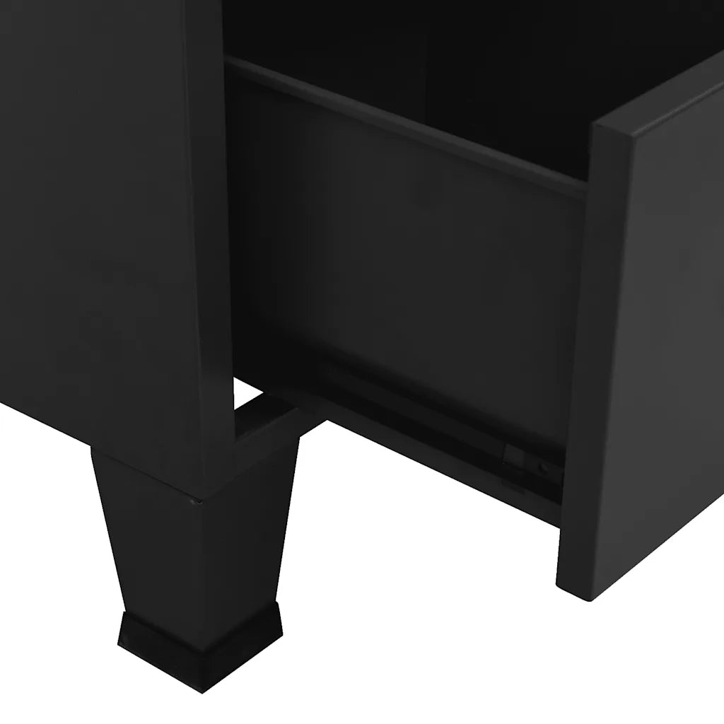 Armadio Industriale Nero 90x50x180 cm in Metallo CFW8963469