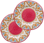 Set di Tulipani e Rose per Borgo, 2 piatti, 100% melamina, 27 cm, in scatola regalo