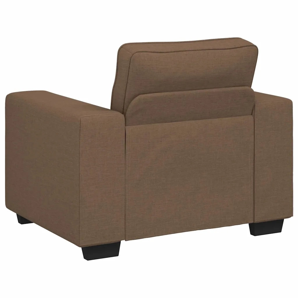 Poltrona-Divano Sedia-Poltroncina Marrone 100x77x82 cm in Tessuto