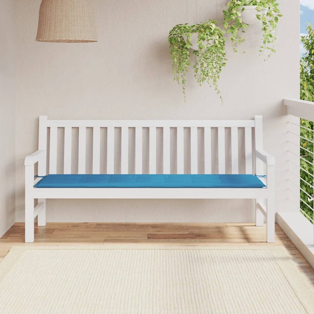Cuscino per Panca Blu 180x50x3 cm in Tessuto Oxford 43204